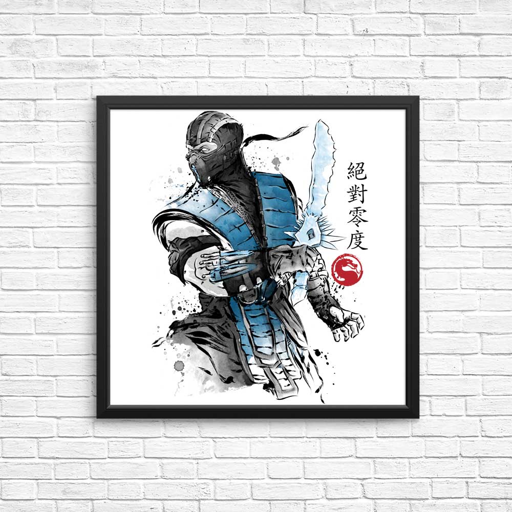 Ice Warrior Sumi-e Art Posters and Prints