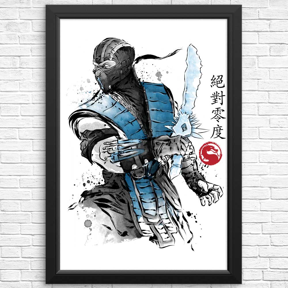 Ice Warrior Sumi-e Art Posters and Prints