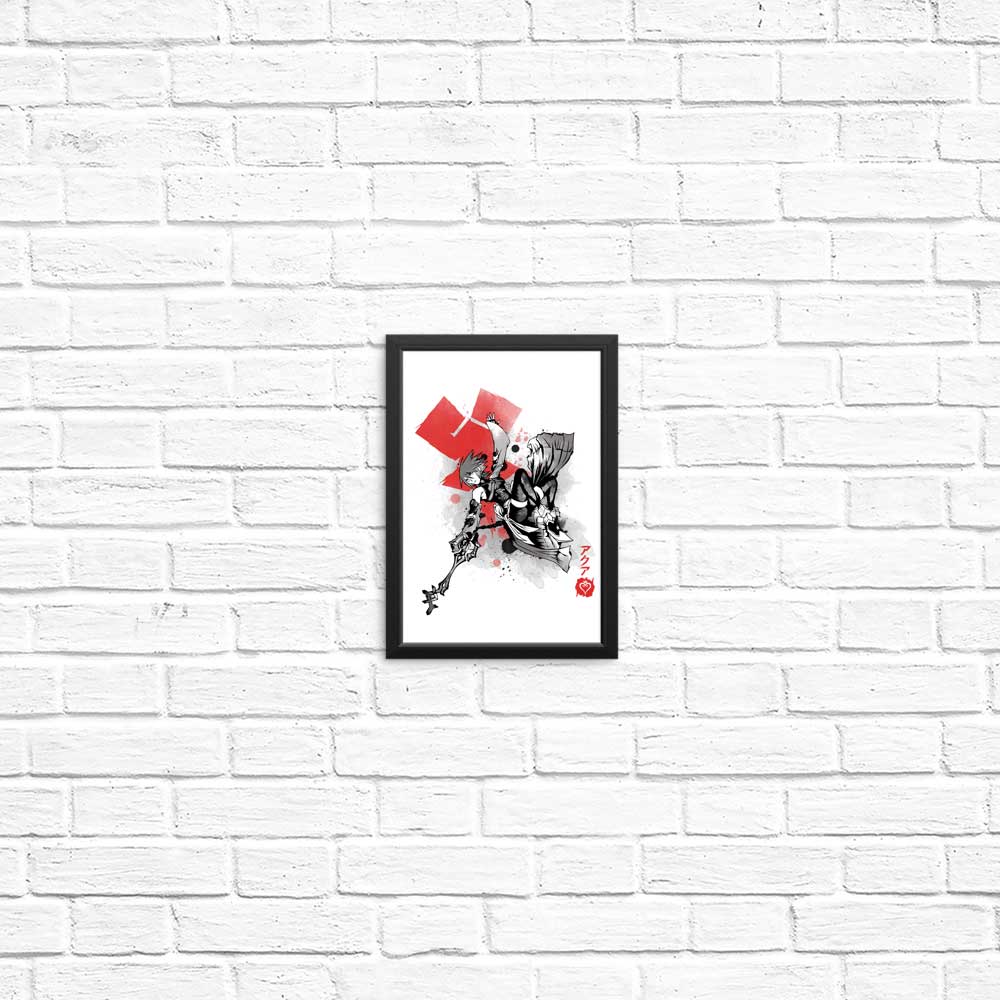 Keyblade Master Sumi - e Artistic Posters and Prints from Soulkr