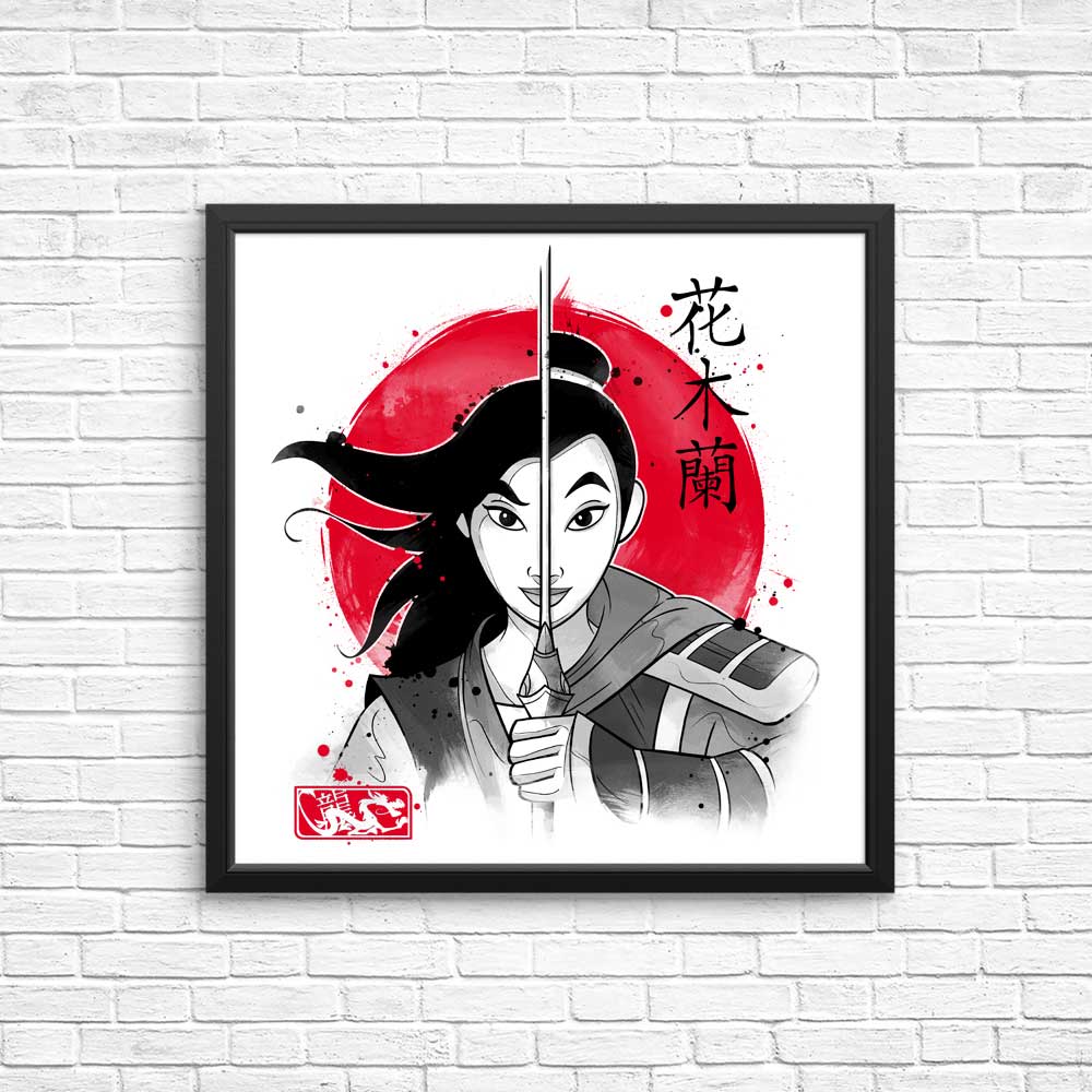 High - Quality Warrior Princess Sumi - e Posters and Prints