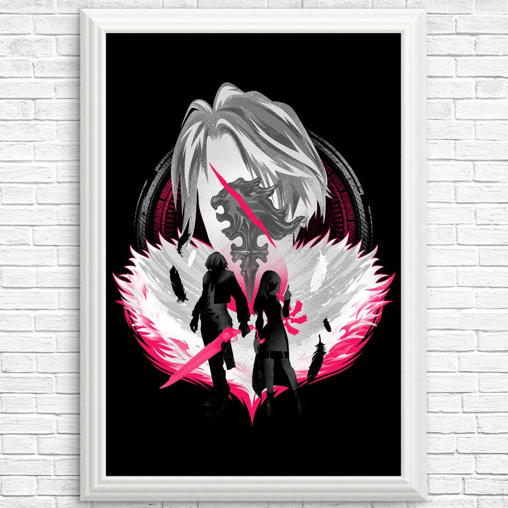 High - Quality Gunblade Silhouette Posters and Prints by Hypertwenty
