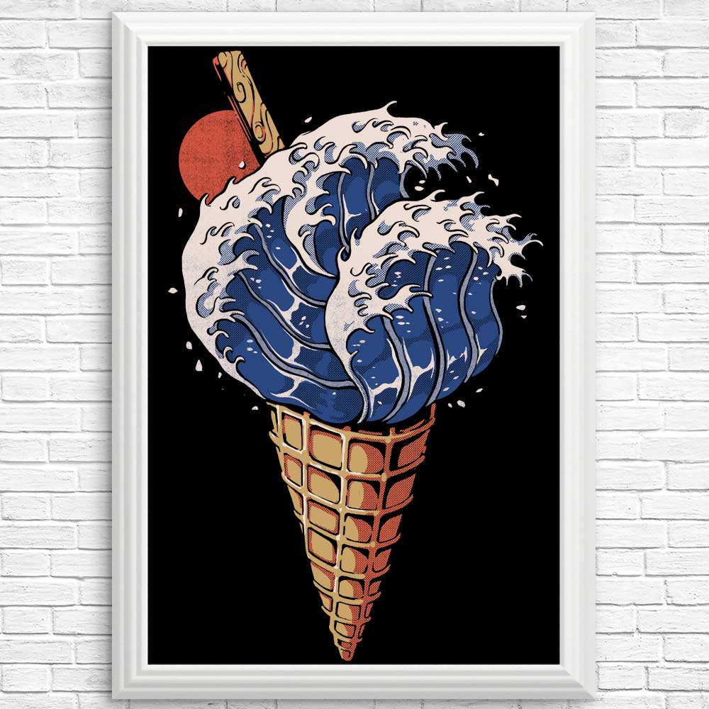 Kanagawa Ice Cream Art Posters and Prints - High - Quality Wall Decor