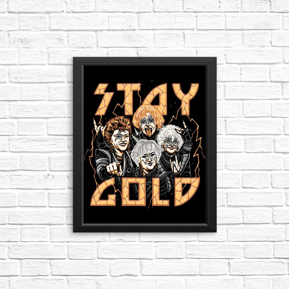 High - Quality 'Stay Gold' Posters and Prints from Momma Gorilla