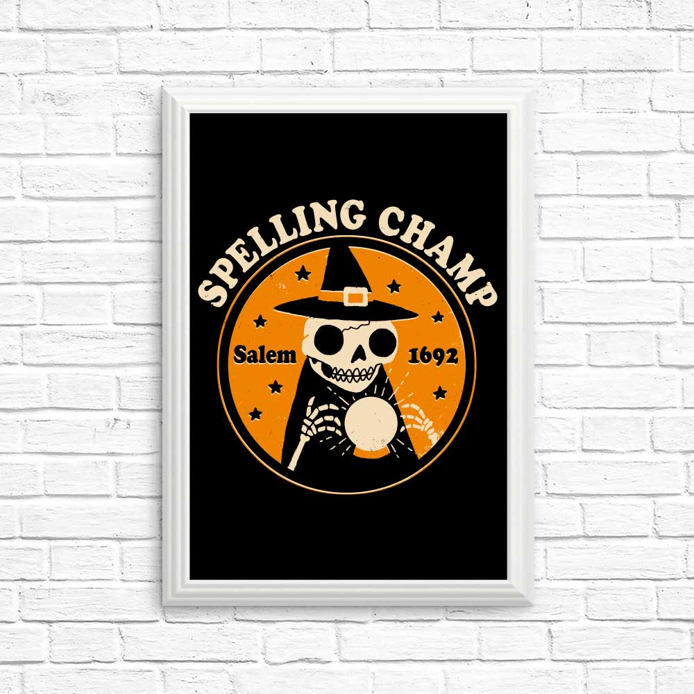 Spelling Champ Educational Posters and Prints for Home and Classroom