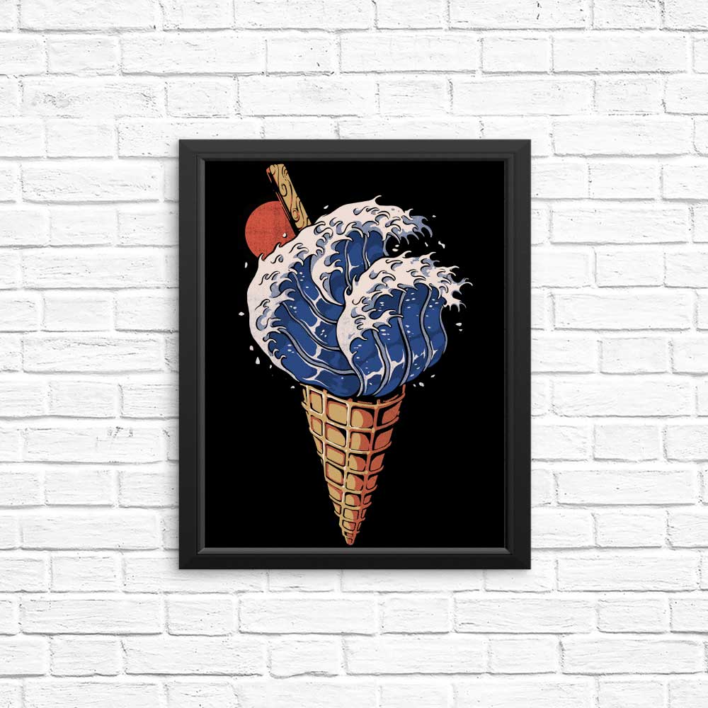 Kanagawa Ice Cream Art Posters and Prints - High - Quality Wall Decor