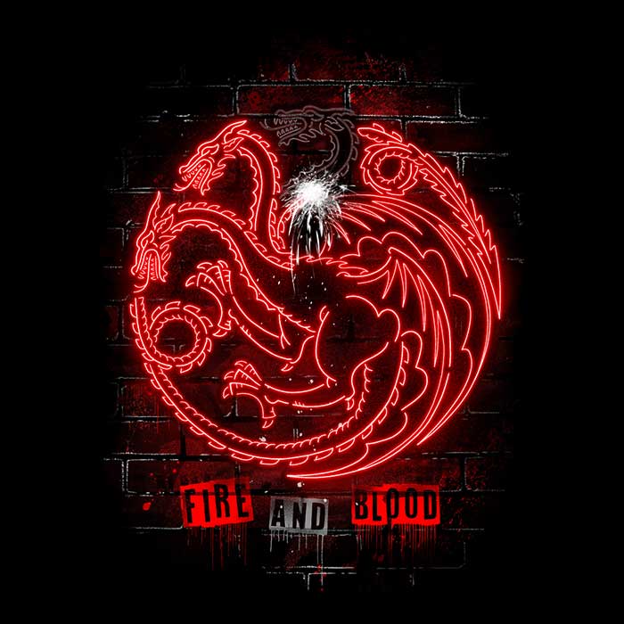 Vibrant Neon Dragon Posters and Prints from Alemaglia