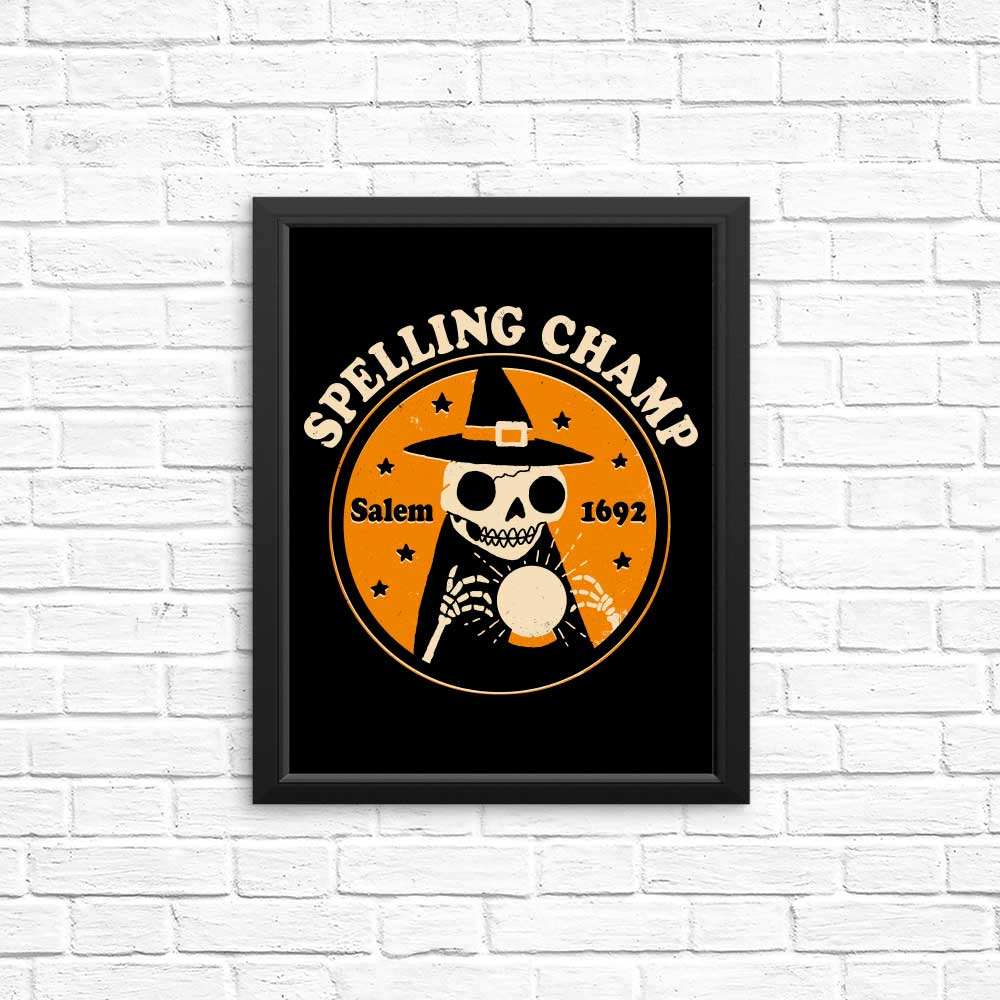 Spelling Champ Educational Posters and Prints for Home and Classroom