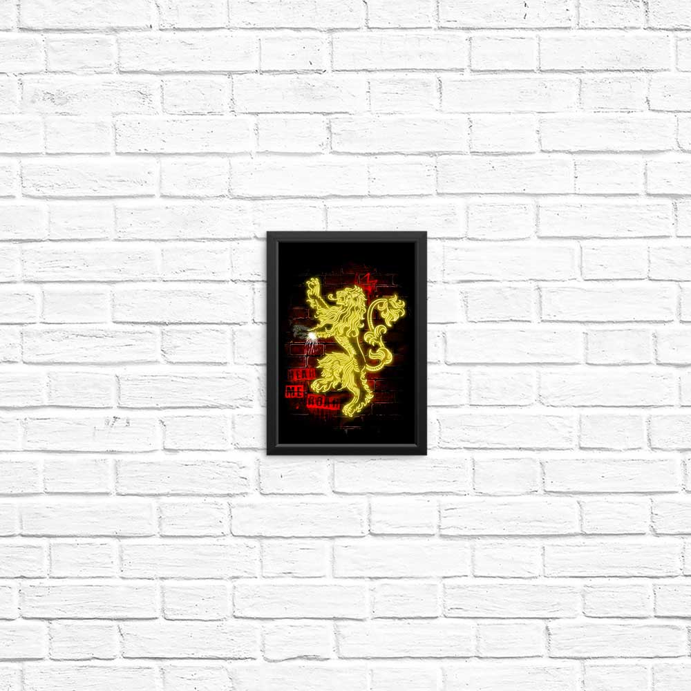 High - Quality Neon Lion Posters and Prints by Alemaglia