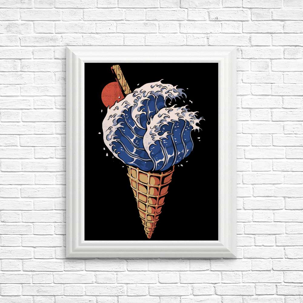 Kanagawa Ice Cream Art Posters and Prints - High - Quality Wall Decor
