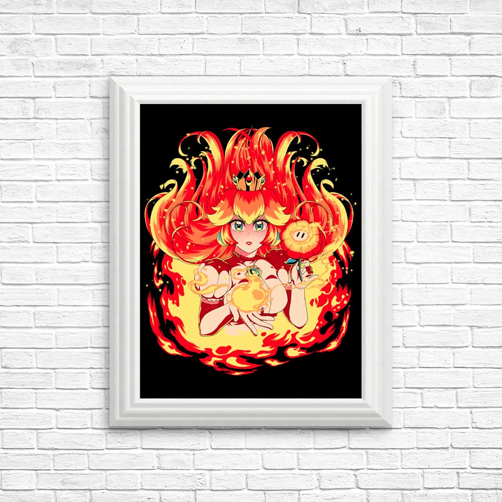 Vibrant Peach Fire Posters and Prints from Coinbox Tees