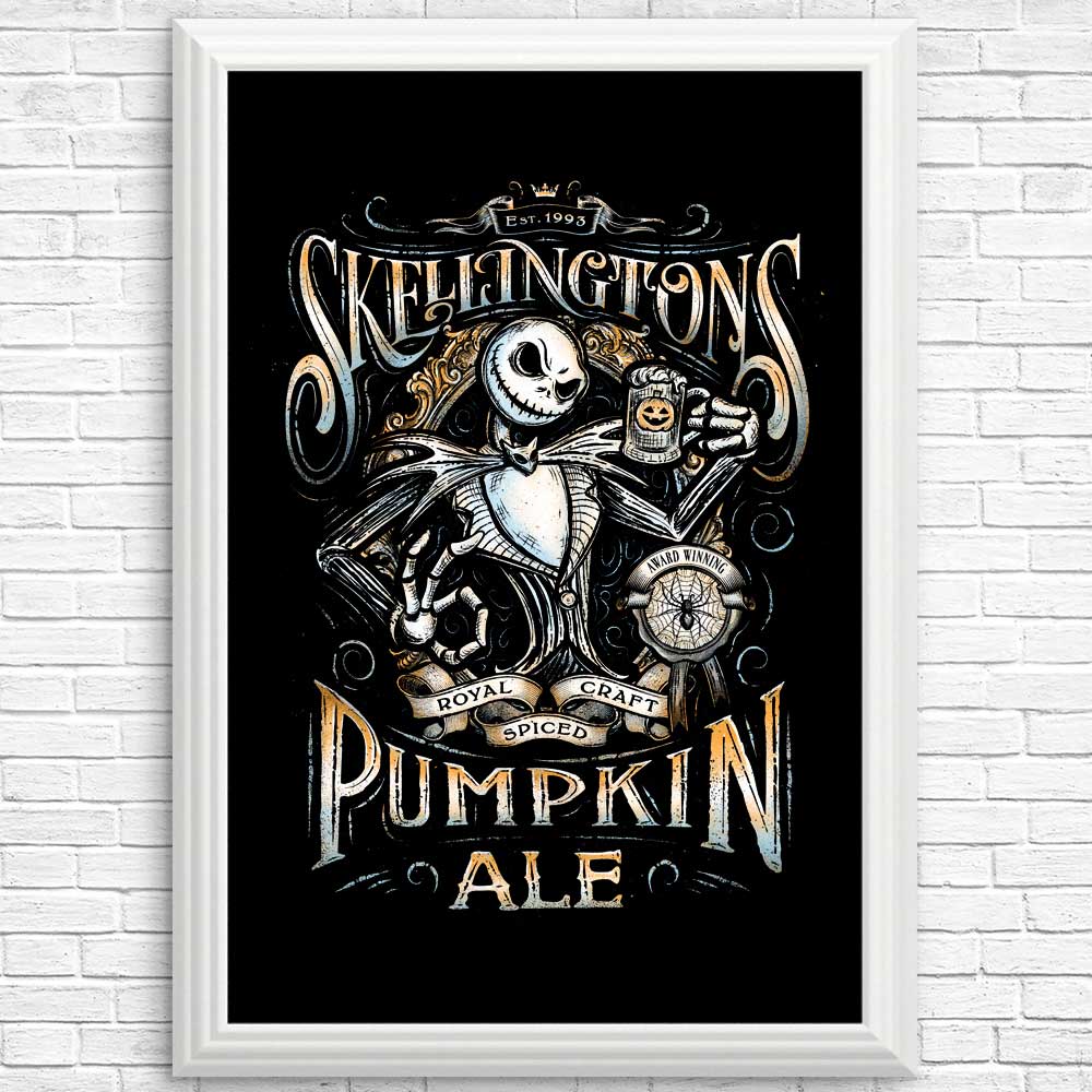 Skellington's Pumpkin Ale Art Posters and Prints by Barrett Biggers