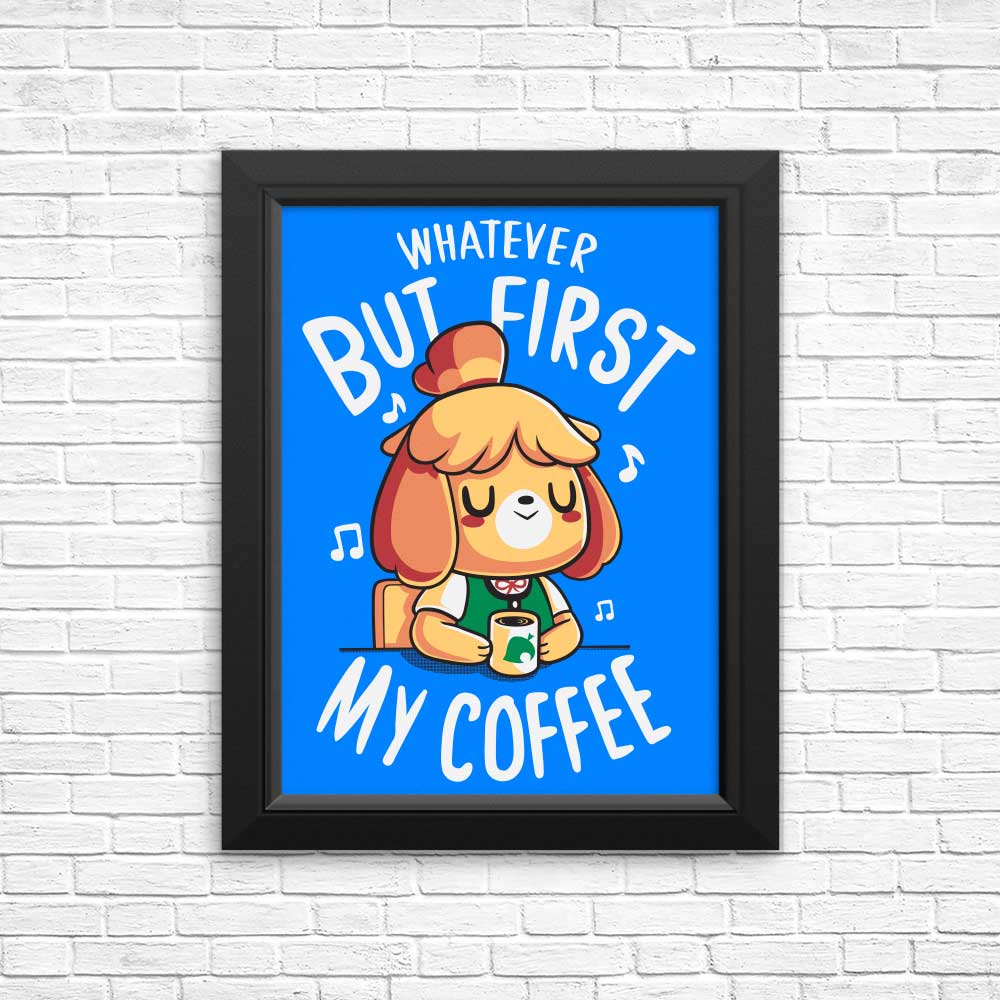 First My Coffee Art Posters and Prints by Typhoonic Art