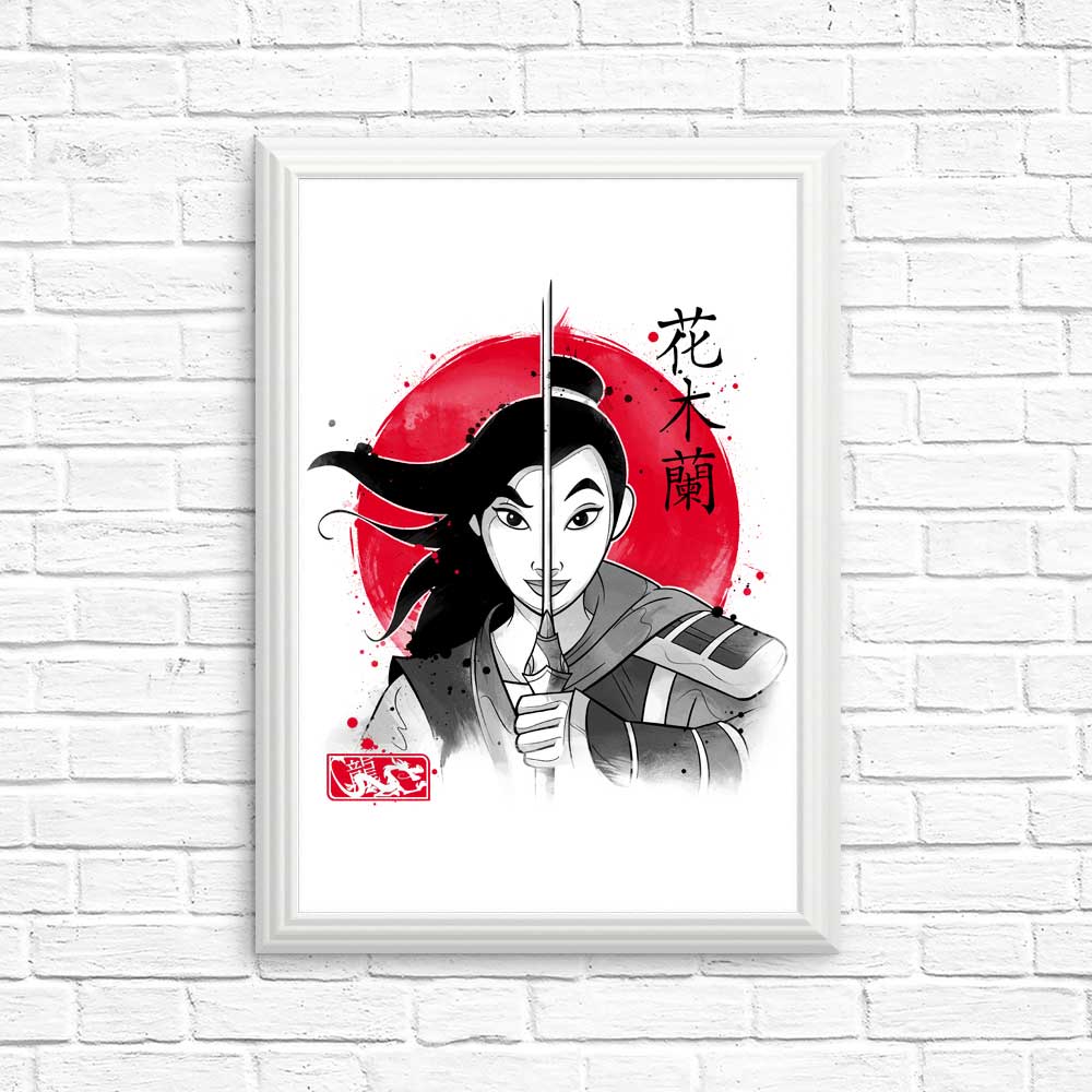 High - Quality Warrior Princess Sumi - e Posters and Prints