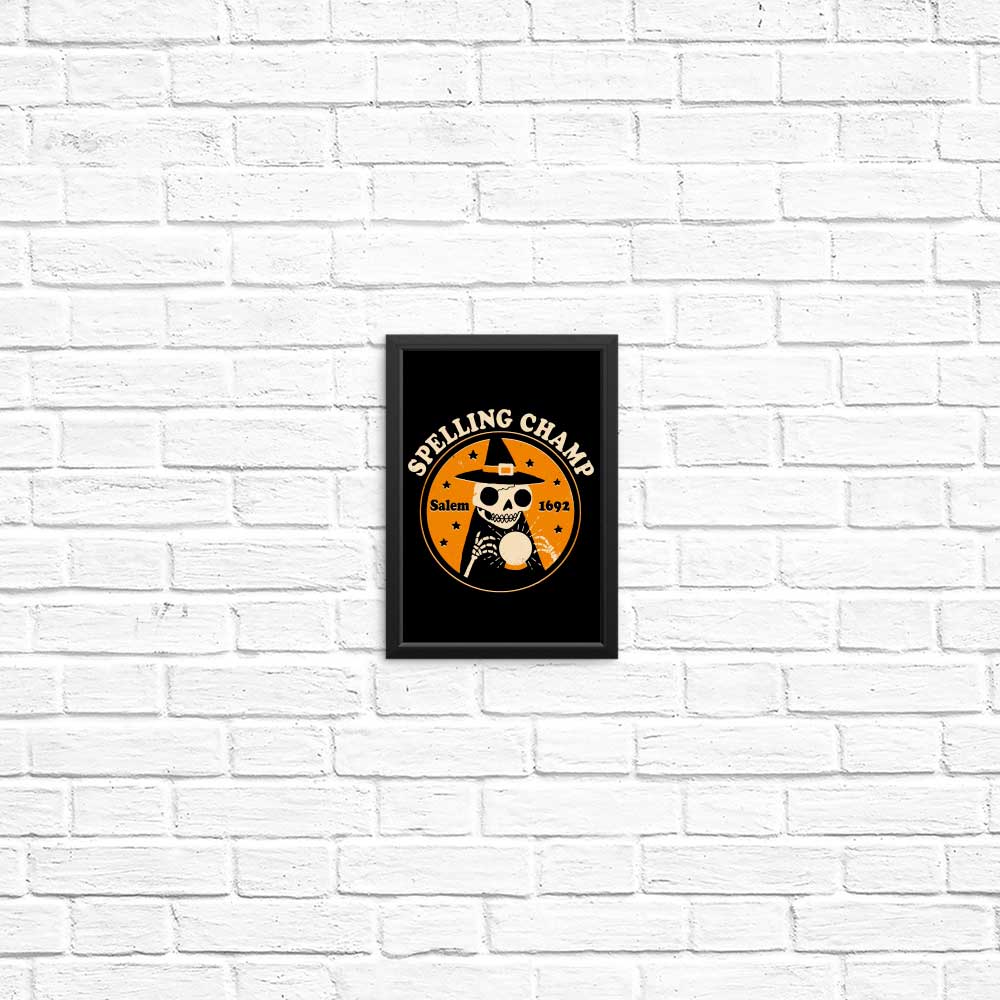 Spelling Champ Educational Posters and Prints for Home and Classroom