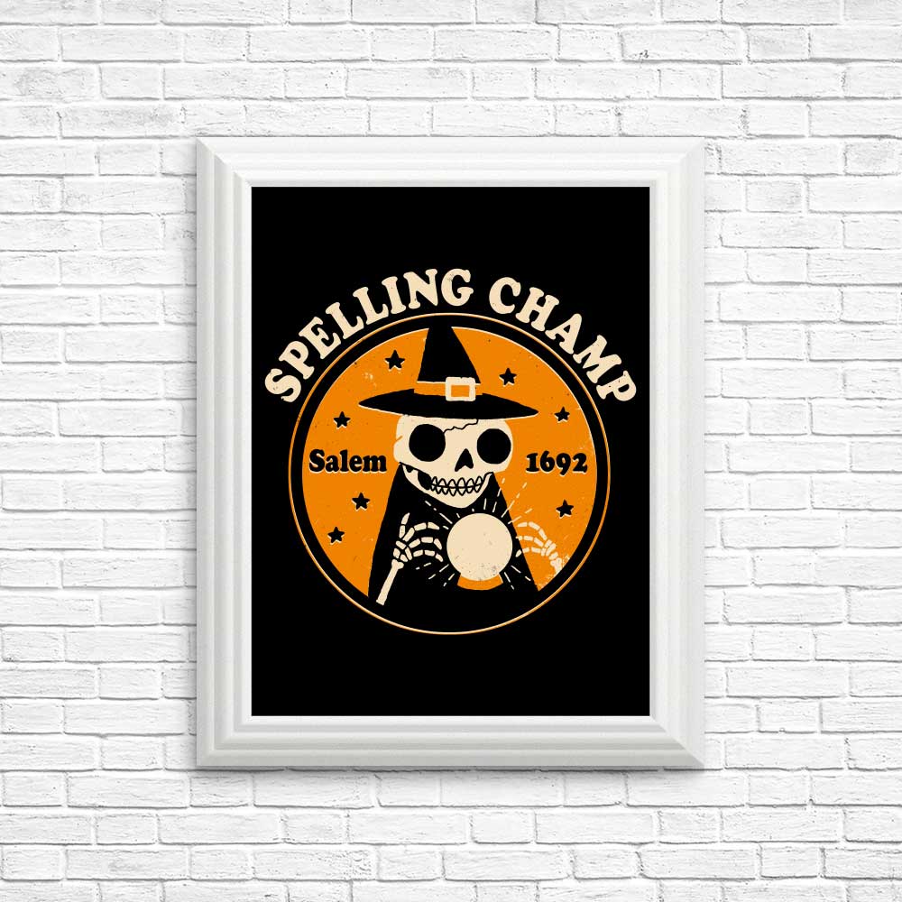 Spelling Champ Educational Posters and Prints for Home and Classroom