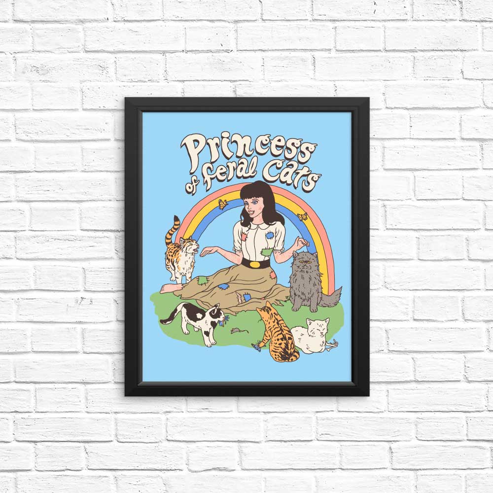 Poster and Print of the Feral Cat Princess by Hillary White
