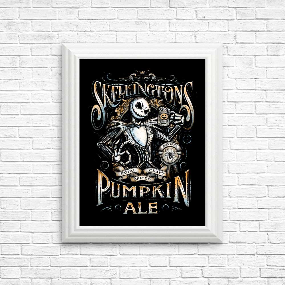 Skellington's Pumpkin Ale Art Posters and Prints by Barrett Biggers