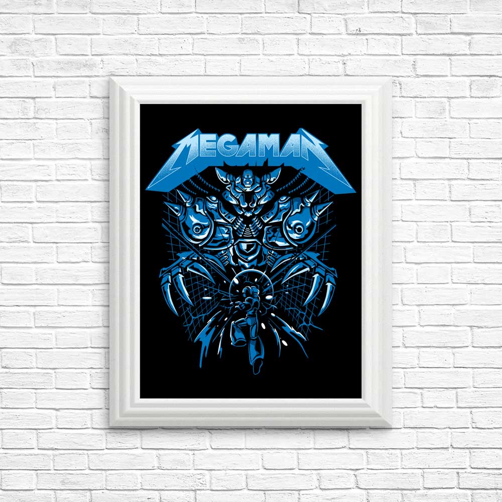 High - Quality Mega Rockman Posters and Prints by Dracula Byte