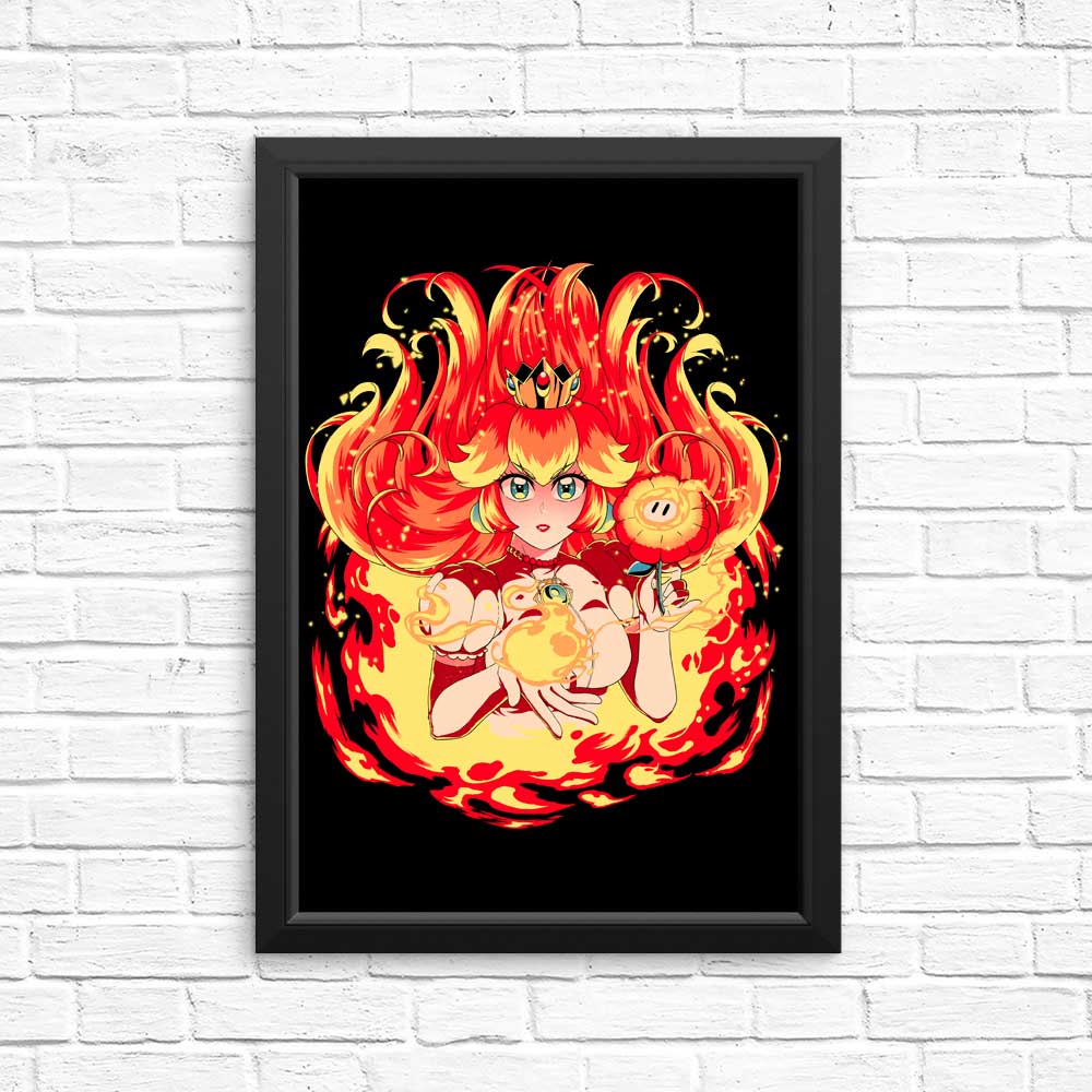 Vibrant Peach Fire Posters and Prints from Coinbox Tees