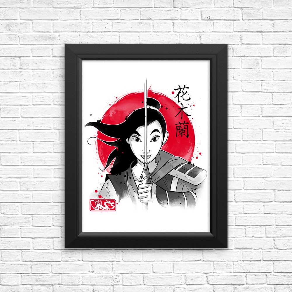 High - Quality Warrior Princess Sumi - e Posters and Prints