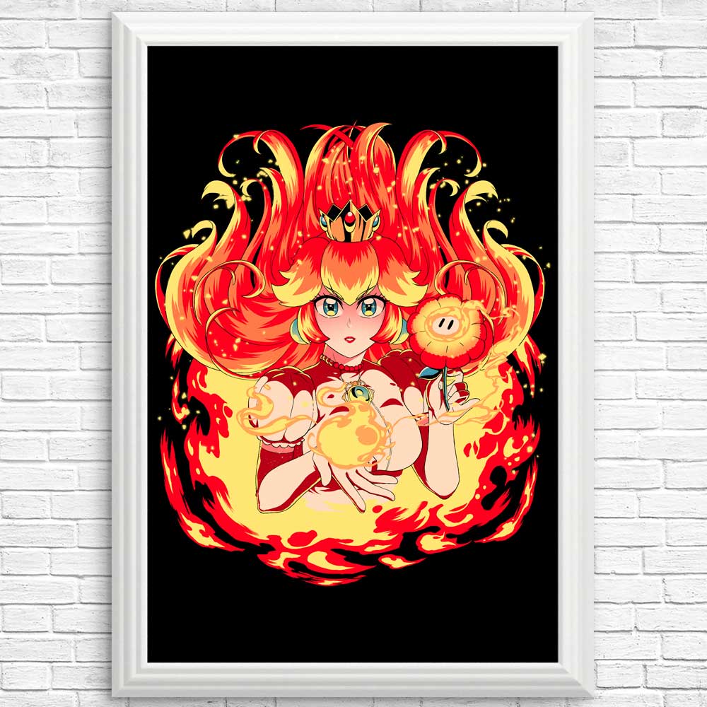 Vibrant Peach Fire Posters and Prints from Coinbox Tees