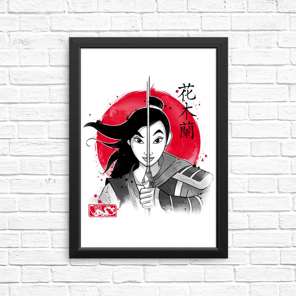 High - Quality Warrior Princess Sumi - e Posters and Prints