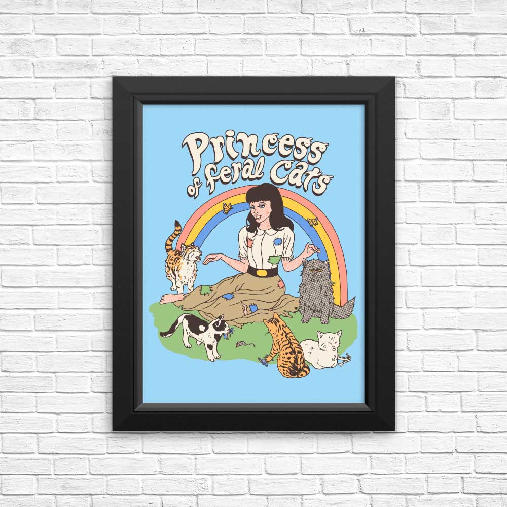 Poster and Print of the Feral Cat Princess by Hillary White