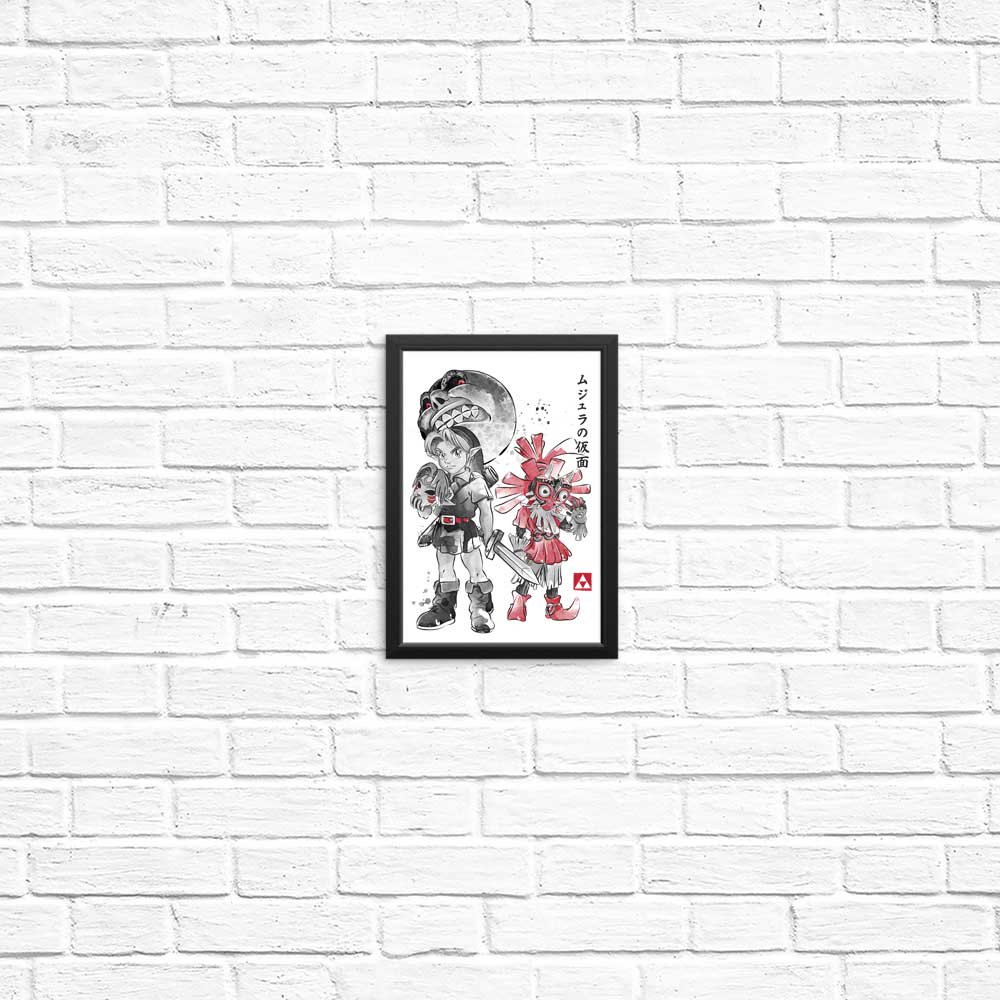 High - Quality Majora's Sumi - e Art Posters and Prints