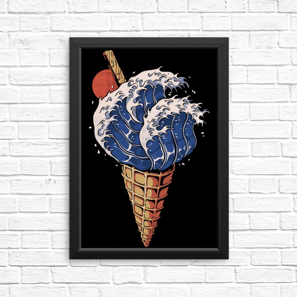 Kanagawa Ice Cream Art Posters and Prints - High - Quality Wall Decor
