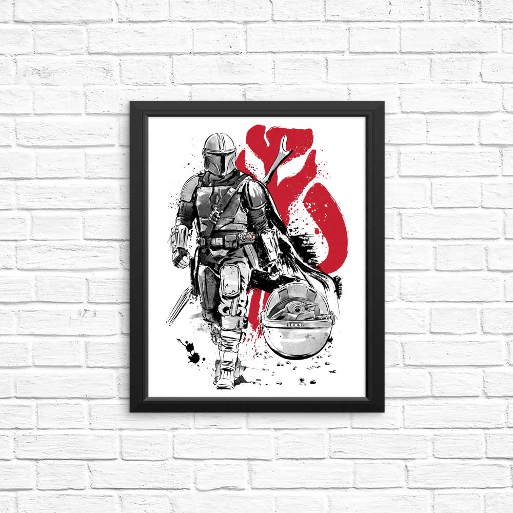Lone Hunter and Cup - High - Quality Posters and Prints by Dr. Monekers