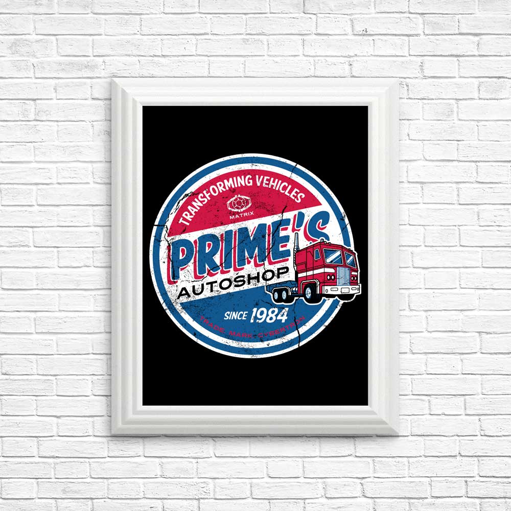High - quality Posters & Prints from Prime's Auto Shop