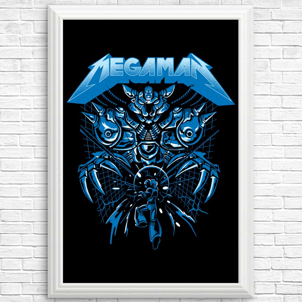 High - Quality Mega Rockman Posters and Prints by Dracula Byte